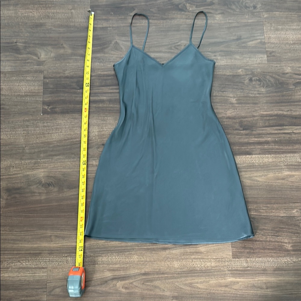 Quince Slate Gray slip dress